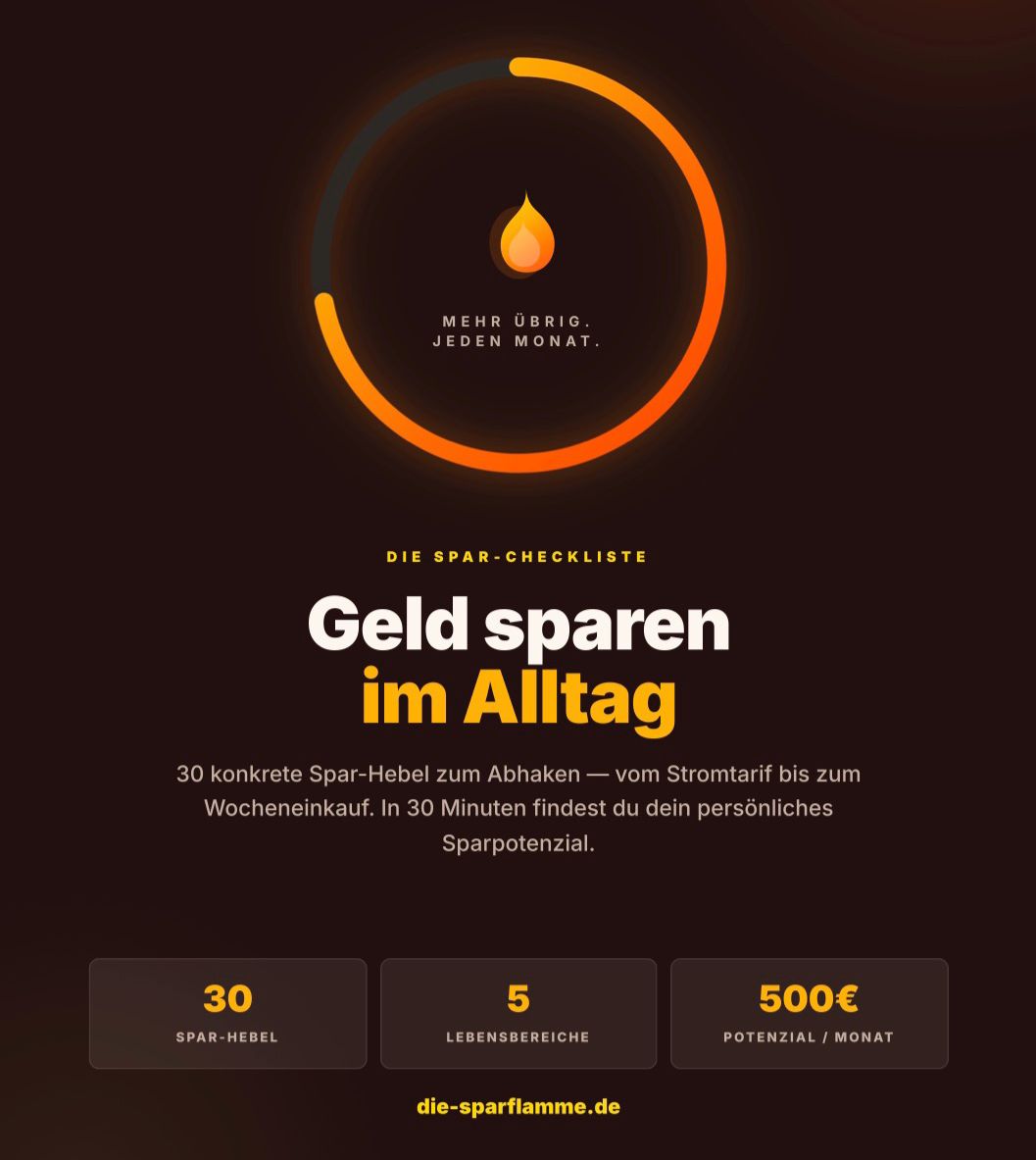 Geld sparen mit Sparflamme