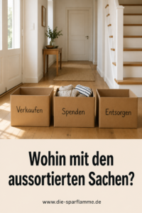 wohin mit den aussortierten Sachen Minimalismus