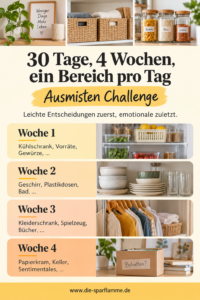 Ausmisten Challenge Merkblatt